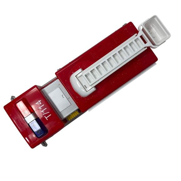 Chevron Cars Fuller Fire Truck No.42 Red Ladder Toy Vehicle Y2K Collectible - Picture 8 of 10